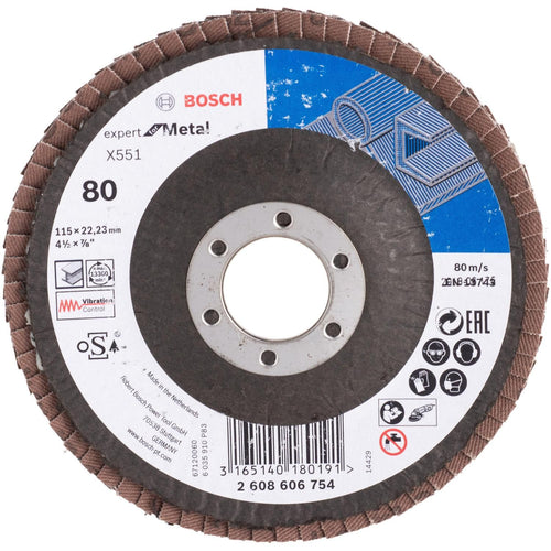 Disco Flap Metal 4 1/2" Grano 80