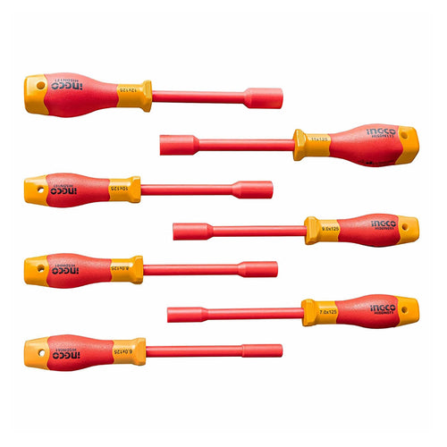 Set Destornillador Hex Industrial Aislado Vde 6-12Mm 7 Piezas Ingco Hkisd0701