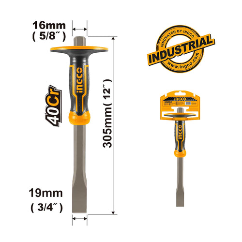 Cincel Plano Industrial Para Hormigon 19X16X305Mm Ingco Hccl851916