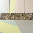 Lampara Colgante Rectangular Ratan Cafe