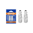 SET CONECTOR RAPIDO NEUMATICO TIPO USA MACHO 2 PIEZAS 1/4