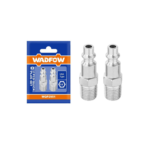SET CONECTOR RAPIDO NEUMATICO TIPO USA MACHO 2 PIEZAS 1/4