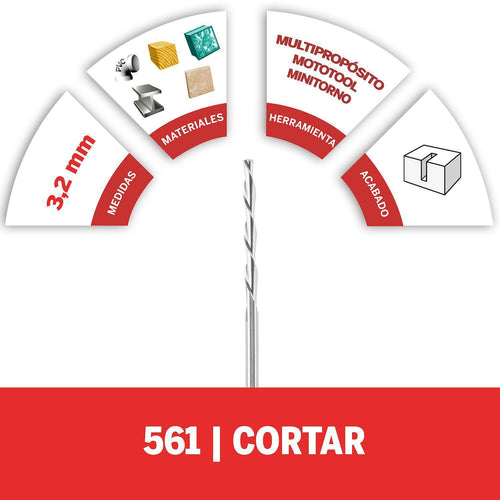 Fresa De Corte Multiusos 3,2 Mm