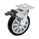 Z07 PU Rueda Giratoria con freno Base Plana 200mm - Supo
