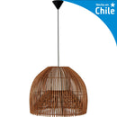 Lampara Colgante Campana Ii Mimbre Cafe