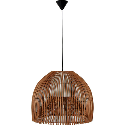 Lampara Colgante Campana Ii Mimbre Cafe