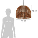 Lampara Colgante Campana Ii Mimbre Cafe