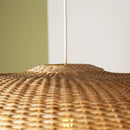 Lampara Colgante Circular Mimbre Blanco