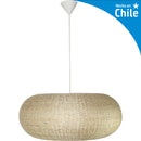 Lampara Colgante Circular Ii Mimbre Blanco