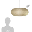 Lampara Colgante Circular Ii Mimbre Blanco