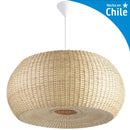 Lampara Colgante Donut Mimbre Blanco
