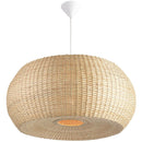 Lampara Colgante Donut Mimbre Blanco