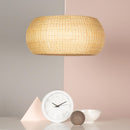 Lampara Colgante Donut Mimbre Blanco