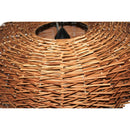 Lampara Colgante Erizo Mimbre Cafe 62 Cm