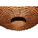Lampara Colgante Erizo Mimbre Cafe 62 Cm