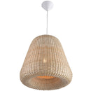 Lampara Colgante Diamante Ii Mimbre Blanco