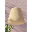 Lampara Colgante Diamante Ii Mimbre Blanco