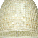 Lampara Colgante Campana Ii Mimbre Blanco