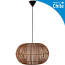 Lampara Colgante Globo Mimbre Cafe