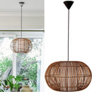 Lampara Colgante Globo Mimbre Cafe