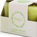 Set De Velas Verbena Fresias 2 Unidades Verde Claro
