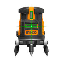 NIVEL LASER INDUSTRIAL AUTONIVELANTE 5 LINEAS 30M LUZ VERDE INGCO HLL305205