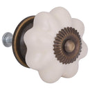 Set De Perillas Porcelana 40 Mm 2 Unidades Crema