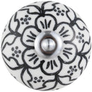 Set De Perillas Porcelana 40 Mm 2 Unidades Negro