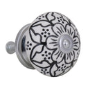 Set De Perillas Porcelana 40 Mm 2 Unidades Negro