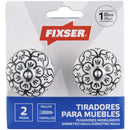 Set De Perillas Porcelana 40 Mm 2 Unidades Negro