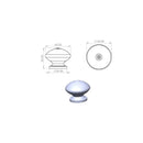 Set De Perillas Porcelana 40 Mm 2 Unidades Azul