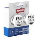 Set De Perillas Paris Porcelana 40 Mm 2 Unidades