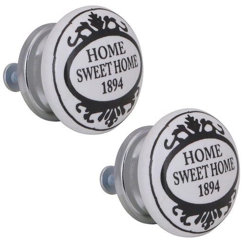Set De Perillas Home Porcelana 40 Mm 2 Unidades