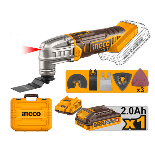 MULTICORTADORA + BAT 2AH Y CARG NORMAL 20V INGCO CMLI20228