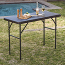 Mesa Plegable Rectangular 120 Cm Cafe Textura