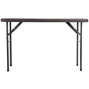 Mesa Plegable Rectangular 120 Cm Cafe Textura