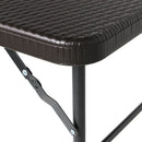 Mesa Plegable Rectangular 120 Cm Cafe Textura
