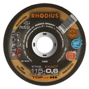 Disco De Corte Xtk6 Exact Topline Iii 115X0,6X22,23Mm 4 1/2" Rhodius 210828