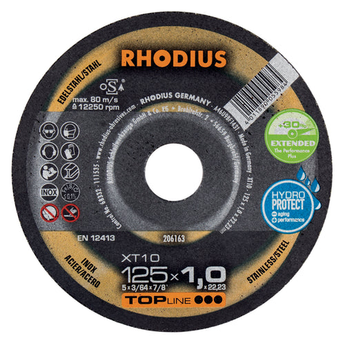 Disco De Corte Xt10 Topline Iii 125X1,0X22,23Mm 5" Rhodius 206163