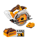 Sierra Circular Bl +Bat 4Ah Y Carg +Batidora 7 1/4" 20V/185Mm Ingco Cosli240207