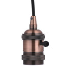 Lampara Soquete Decorativa Metal Rosa