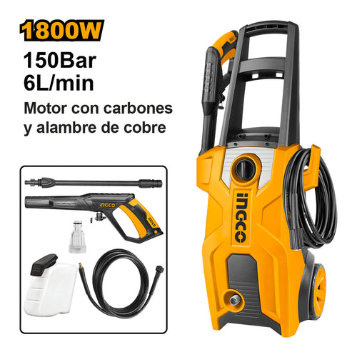 Hidrolavadora Electrica Industrial 1800W/150Bar Ingco Hpwr18008