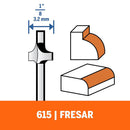Fresa Redondeo Esquinas 1/8"