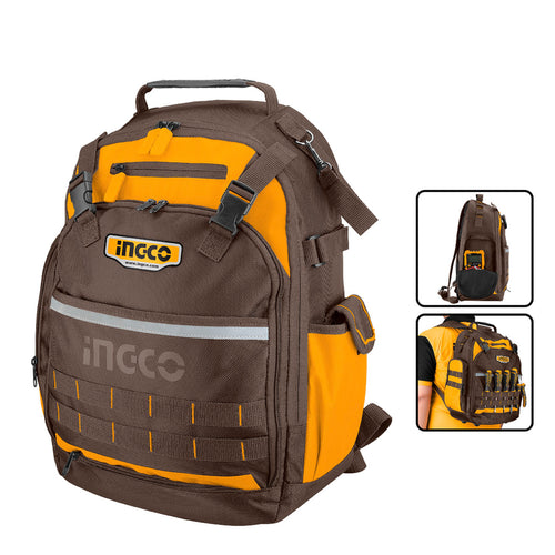 MOCHILA PORTA HERRAMIENTAS INDUSTRIAL 8KG 380X170X460MM INGCO HBP01028