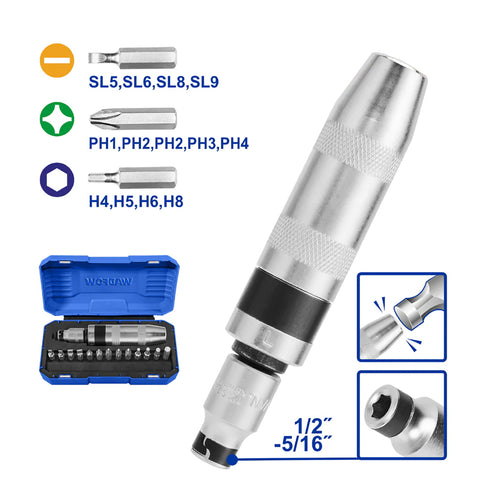 Set Destornillador De Impacto Sl/Ph/H 13 Piezas Wadfow Wym1B13