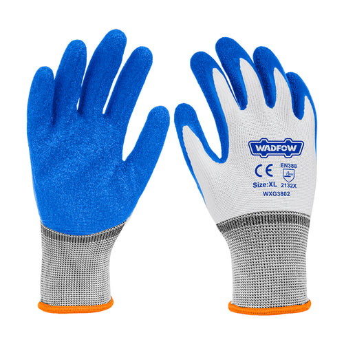 12 Pares De Guantes Latex En Palma Talla Xl Wadfow Wxg3802