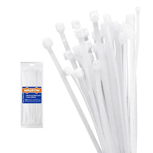 SET AMARRAS PLASTICA 100 PIEZAS 9X500MM BLANCAS WADFOW WTEB550090