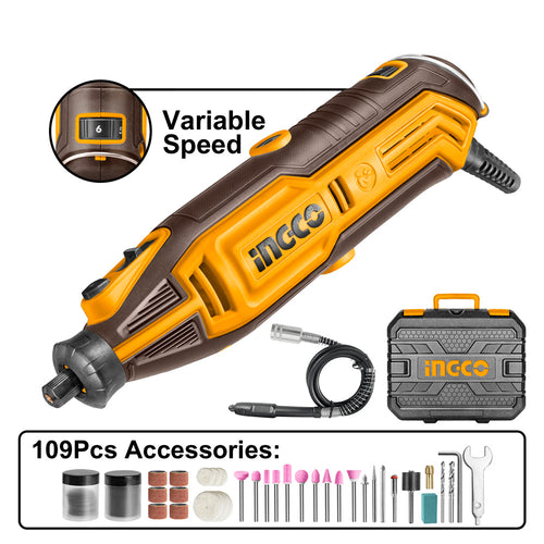 MINI TORNO ELECTRICO + 109 ACCESORIOS 130W INGCO MG13328-7