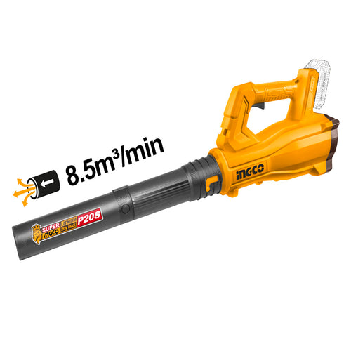 Soplador Inalambrico Industrial 20V 8,5M³/Min Ingco Cabli20323