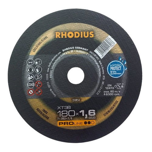 Disco De Corte Xt38 Proline Ii 180X1,6X22,23Mm 7" Rhodius 210854